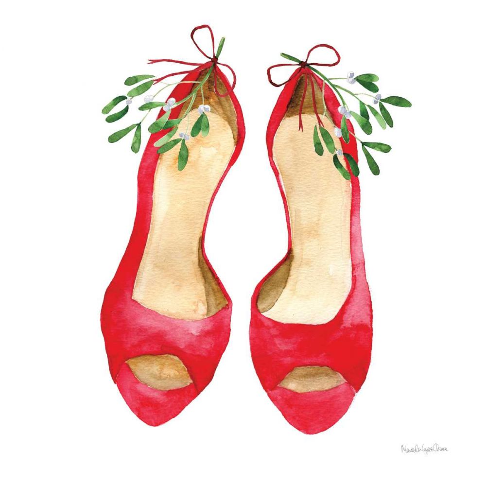 Christmas Shoes II art print by Mercedes Lopez Charro for $57.95 CAD