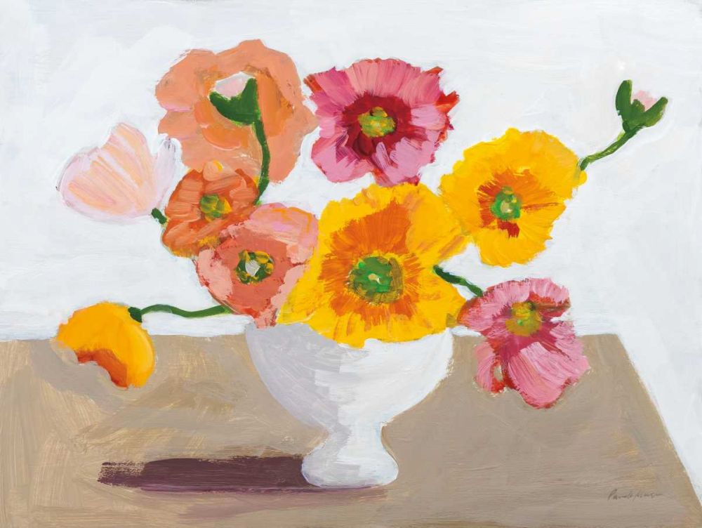 Sorbet Poppies I art print by Pamela Munger for $57.95 CAD