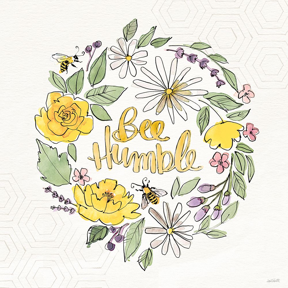 Honeybee Blossoms X art print by Anne Tavoletti for $57.95 CAD
