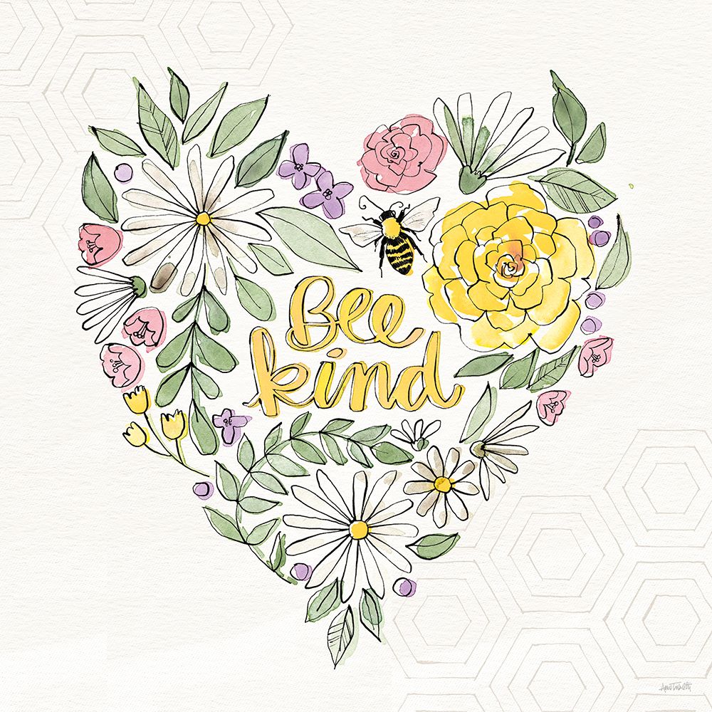 Honeybee Blossoms XI art print by Anne Tavoletti for $57.95 CAD