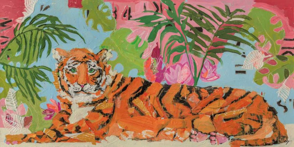 Tiger at Rest art print by Kellie Day for $57.95 CAD