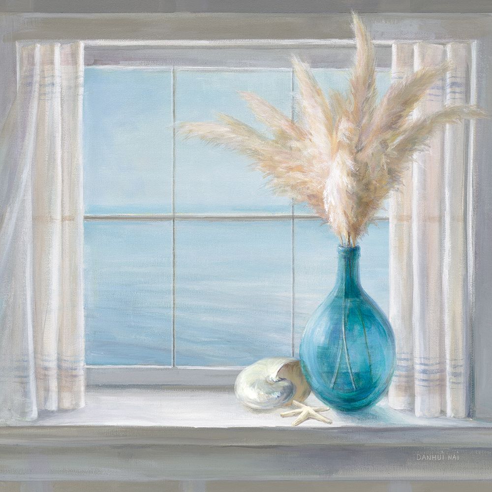Seaside Cottage View Shell art print by Danhui Nai for $57.95 CAD