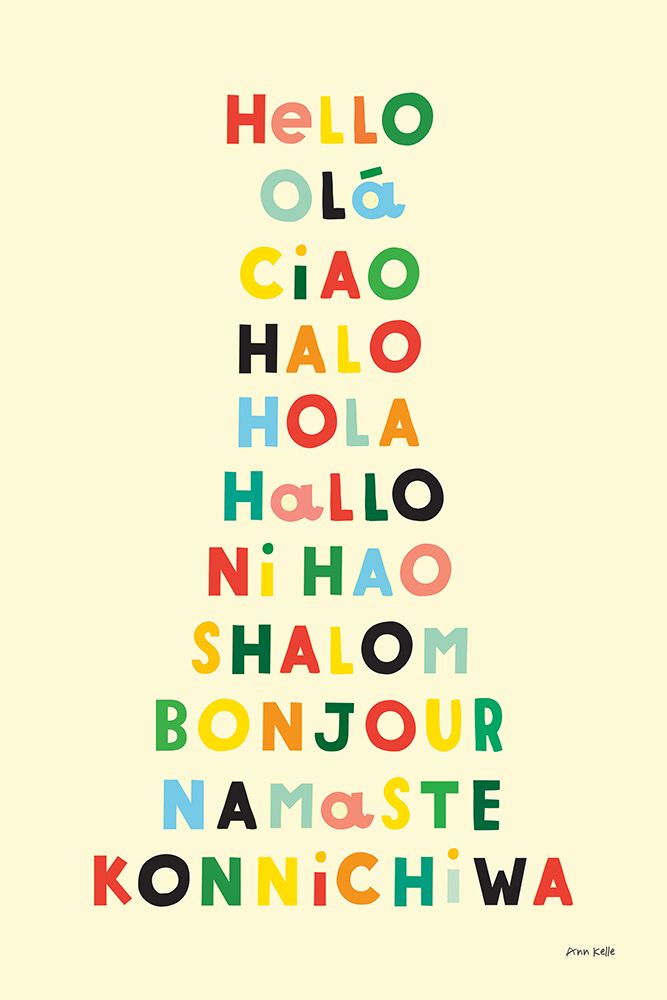 Language of Hellos Yellow art print by Ann Kelle for $57.95 CAD