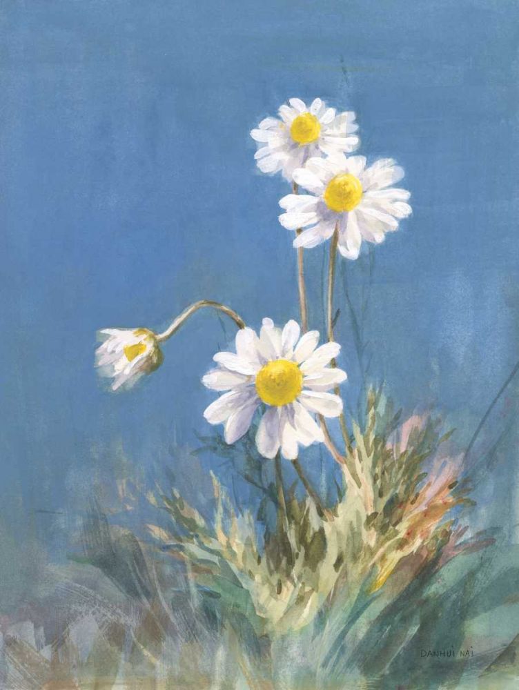 White Daisies No Butterfly art print by Danhui Nai for $57.95 CAD