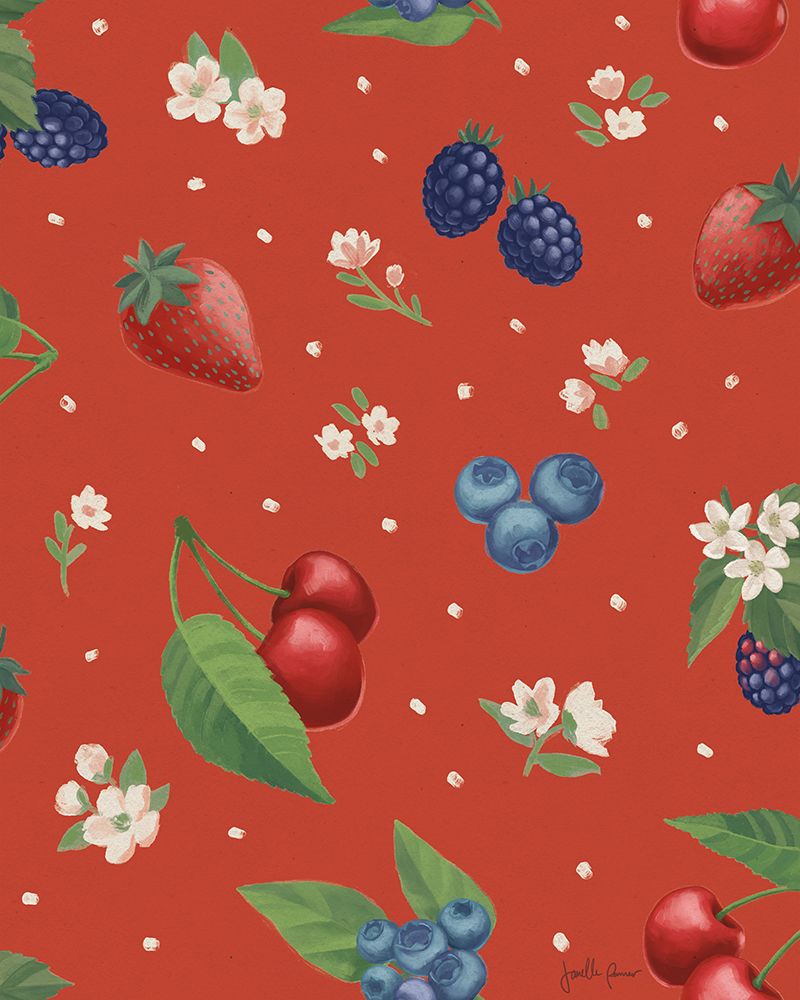 Berry Breeze Pattern IB art print by Janelle Penner for $57.95 CAD