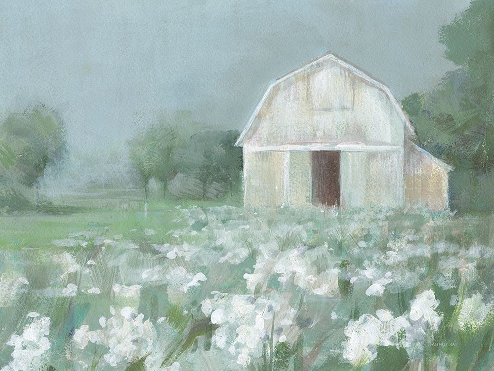 White Barn Meadow art print by Danhui Nai for $57.95 CAD