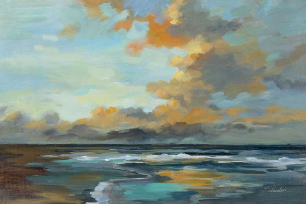 Oceanside Sunset art print by Silvia Vassileva for $57.95 CAD