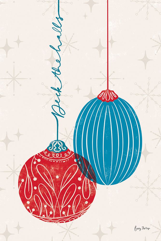 Retro Ornaments I art print by Becky Thorns for $57.95 CAD