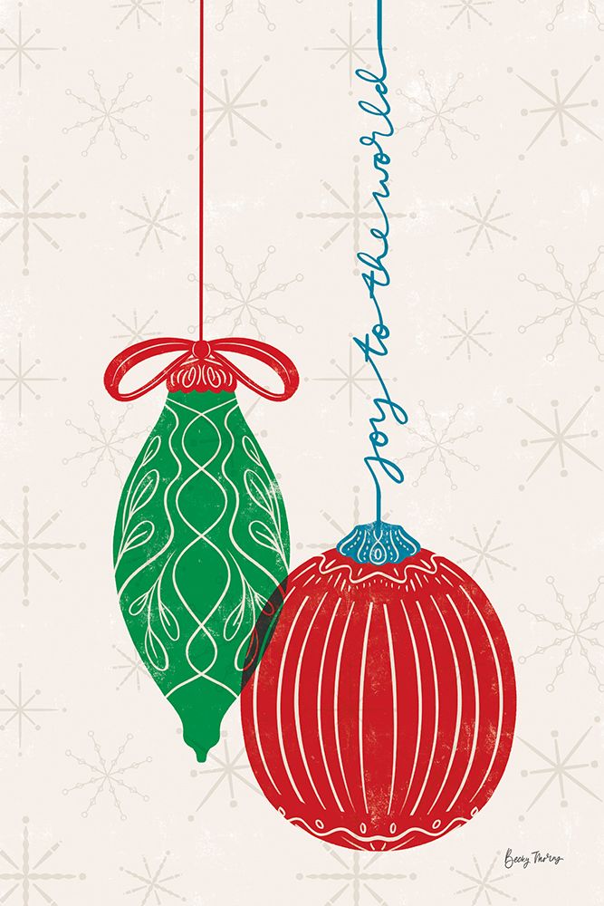 Retro Ornaments II art print by Becky Thorns for $57.95 CAD