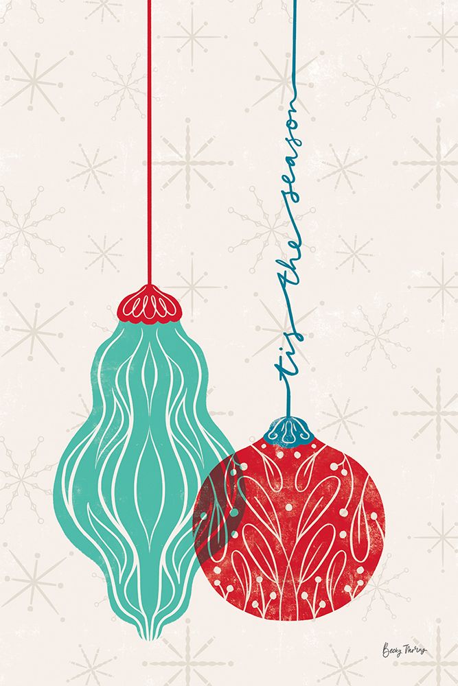 Retro Ornaments III art print by Becky Thorns for $57.95 CAD