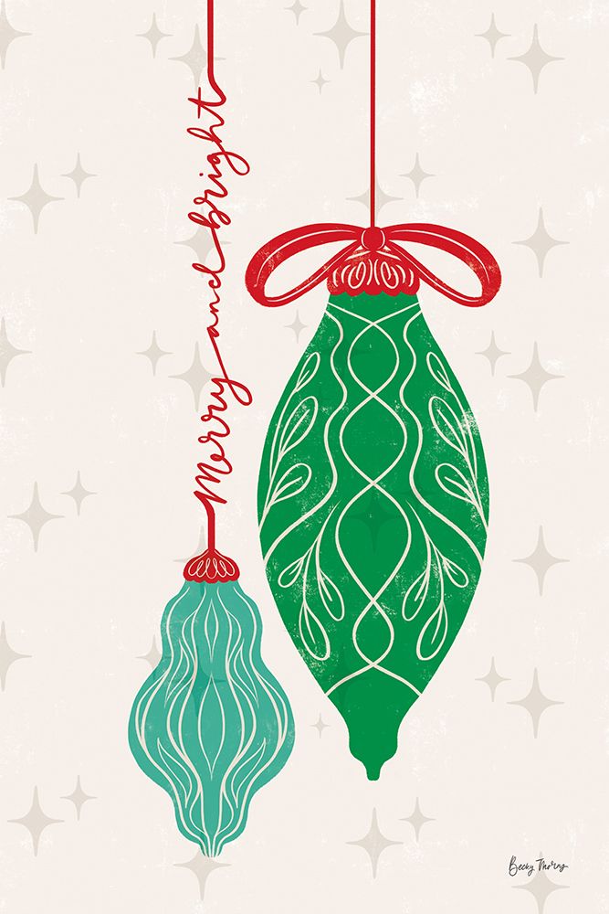 Retro Ornaments IV art print by Becky Thorns for $57.95 CAD
