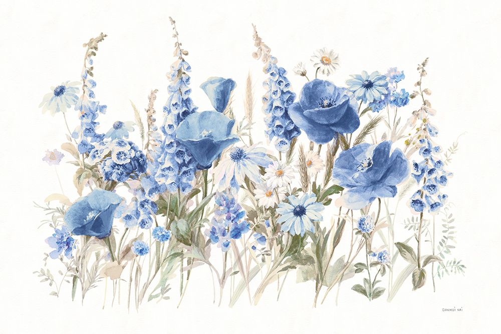 Wildflowers in Bloom I Blue art print by Danhui Nai for $57.95 CAD