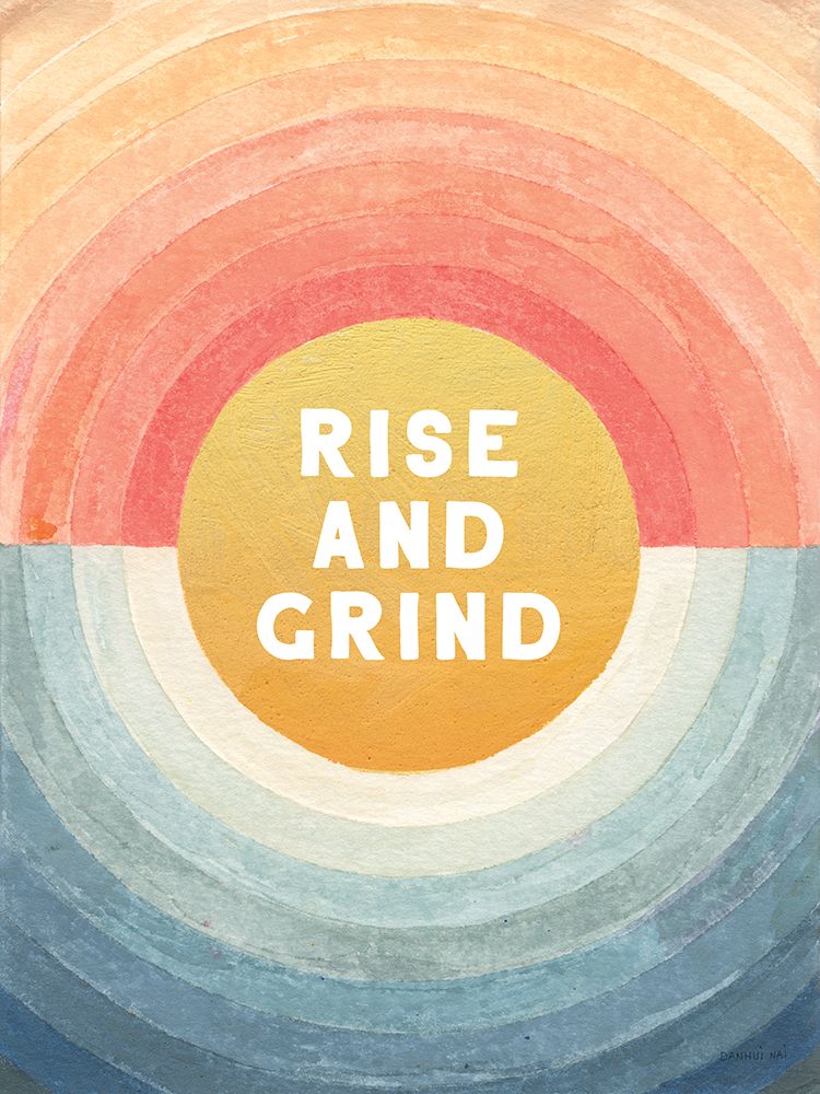 Retro Vibes Rise and Grind art print by Danhui Nai for $57.95 CAD