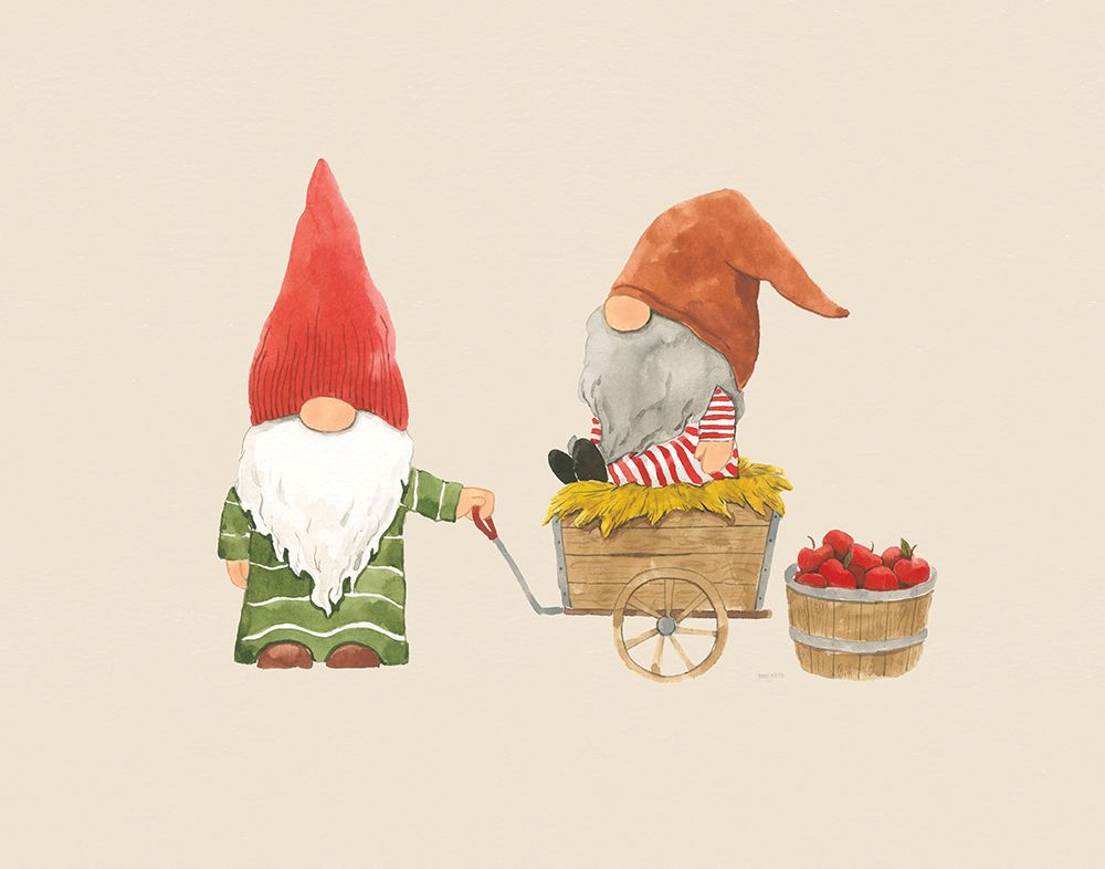 Harvest Gnomes III Neutral art print by Jenaya Jackson for $57.95 CAD