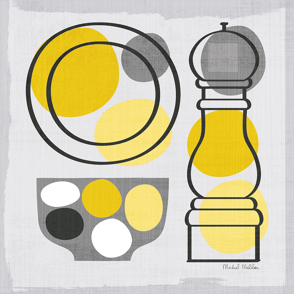 Modern Kitchen Square II Yellow art print by Michael Mullan for $57.95 CAD