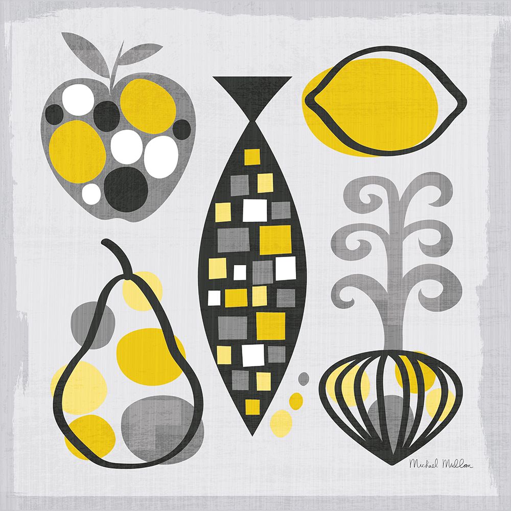 Modern Kitchen Square III Yellow art print by Michael Mullan for $57.95 CAD