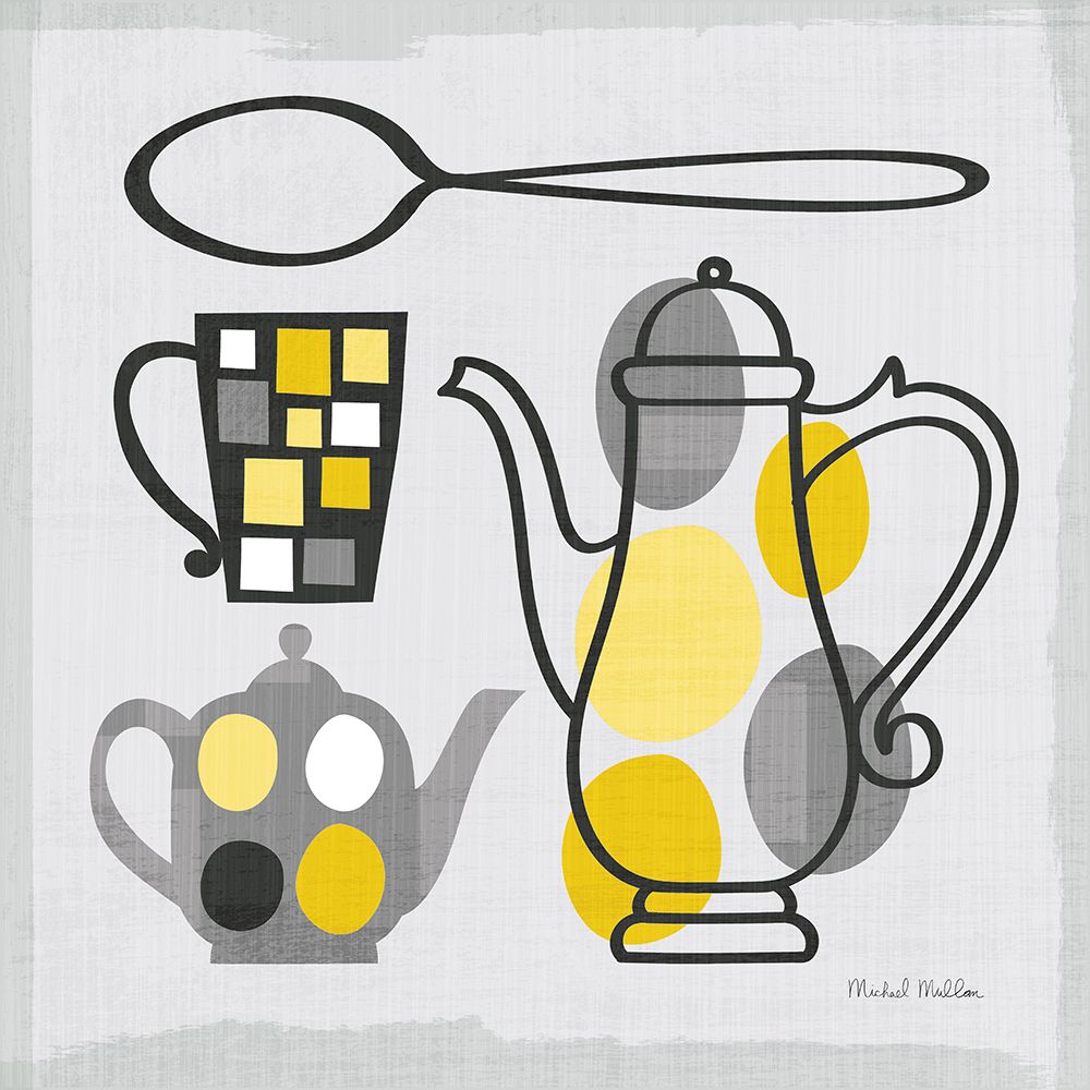 Modern Kitchen Square IV Yellow art print by Michael Mullan for $57.95 CAD