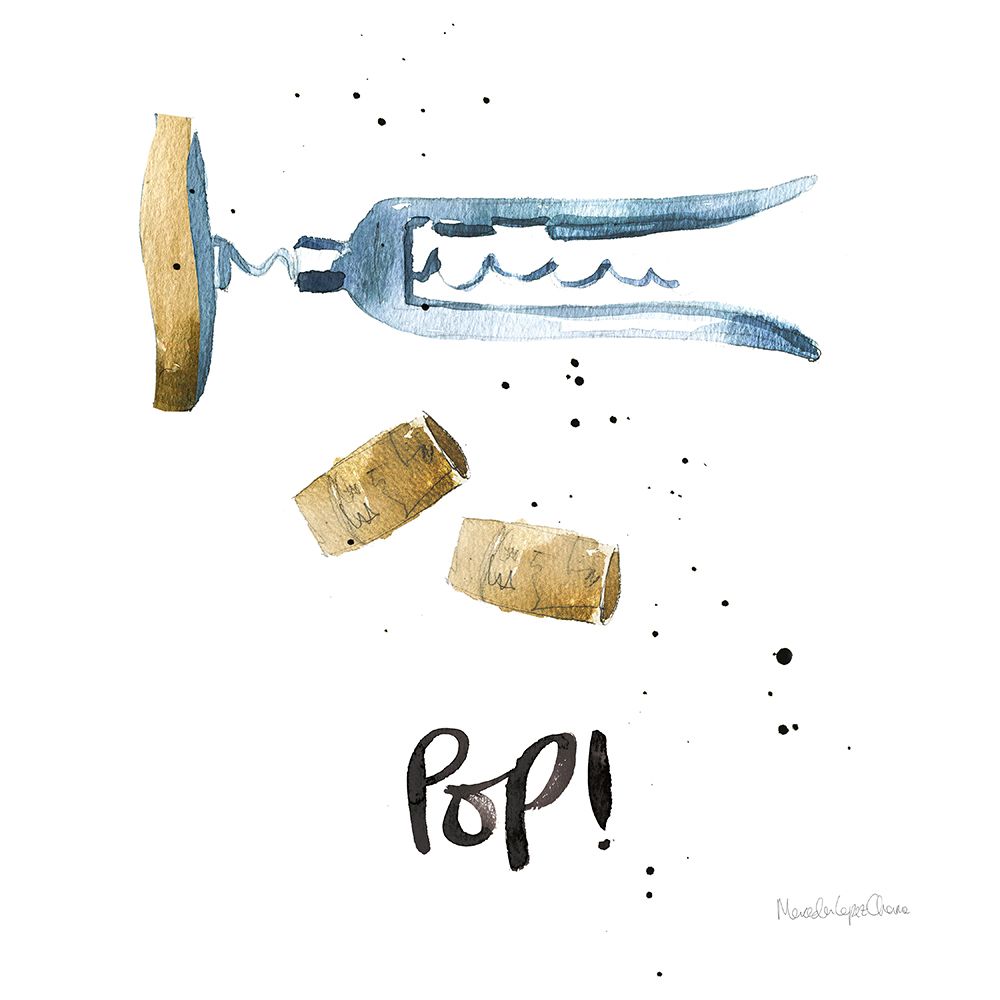 Pop the Cork VII art print by Mercedes Lopez Charro for $57.95 CAD