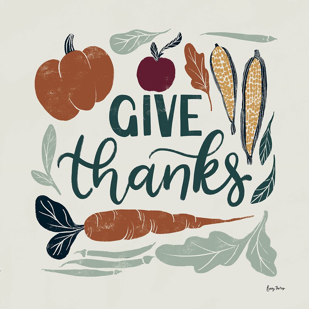 Harvest Lettering II art print by Becky Thorns for $57.95 CAD