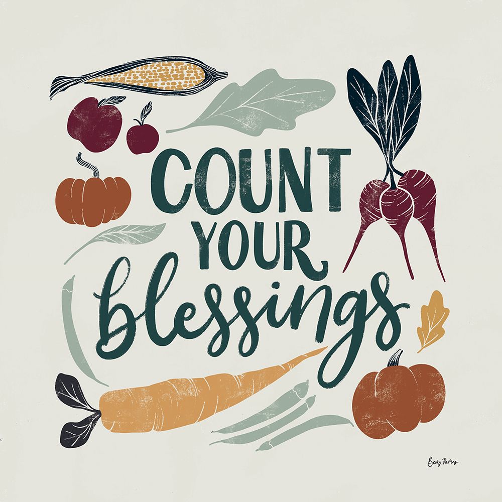 Harvest Lettering IV art print by Becky Thorns for $57.95 CAD