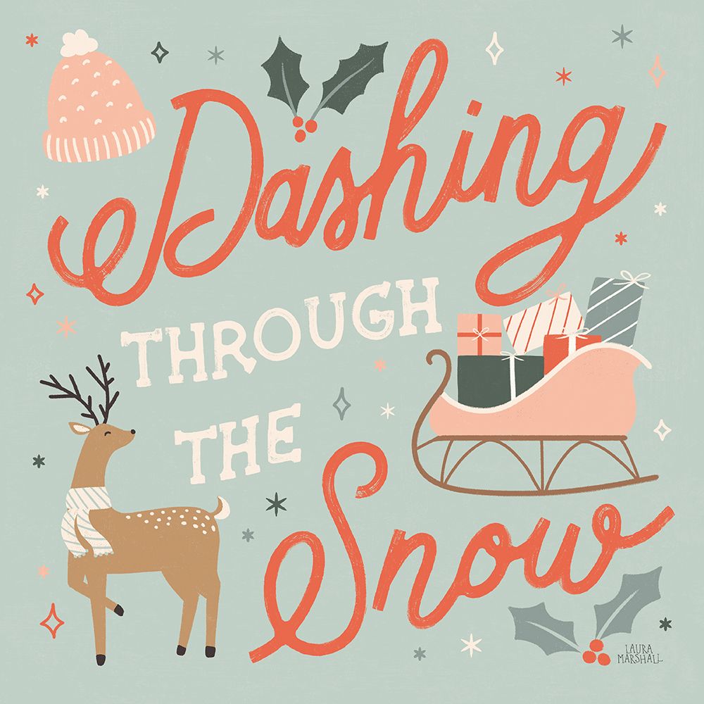 Reindeer Holiday IV art print by Laura Marshall for $57.95 CAD