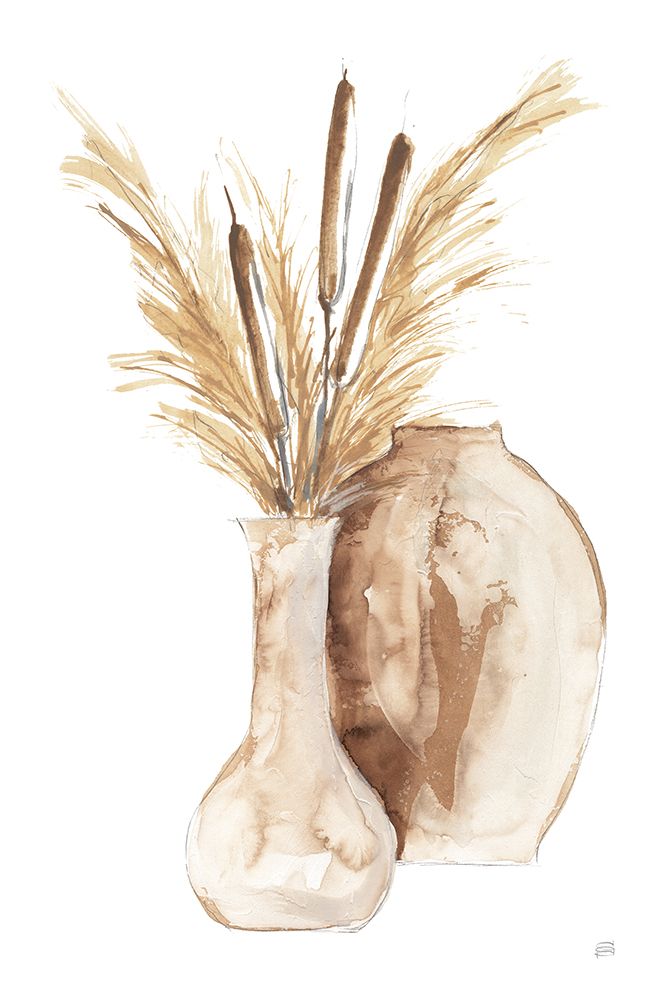 Vase Cattails art print by Chris Paschke for $57.95 CAD