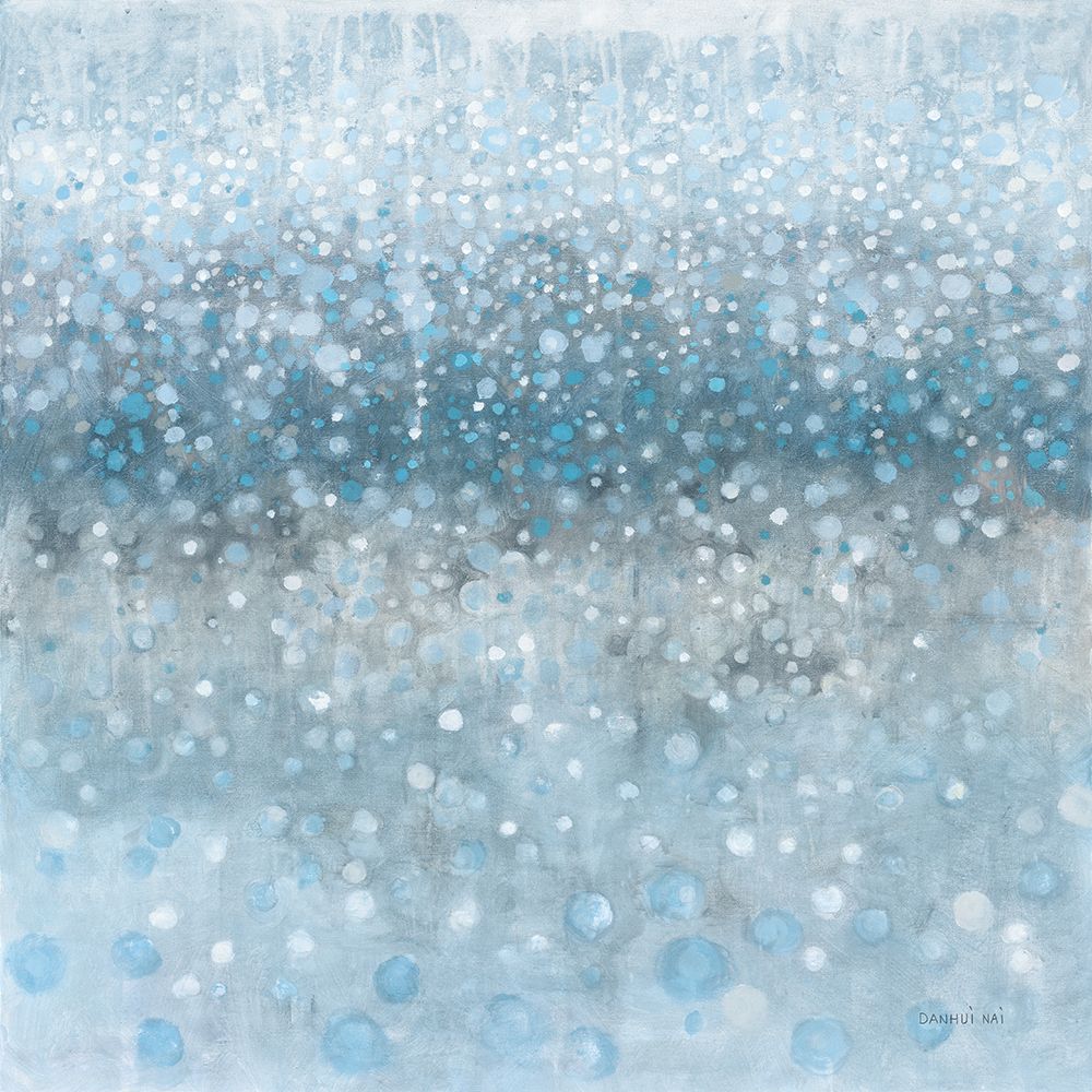 Abstract Rain Slate Blue art print by Danhui Nai for $57.95 CAD