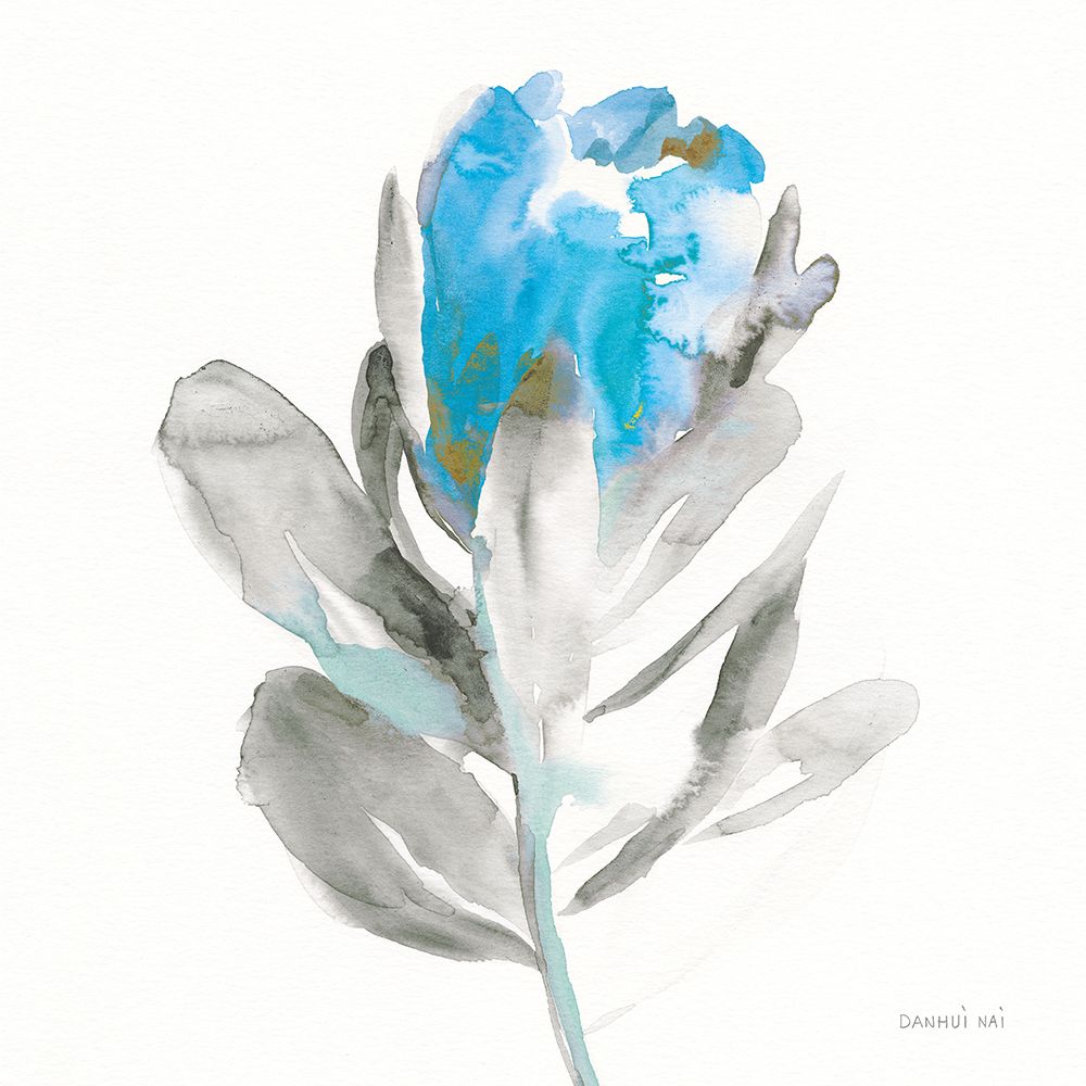 Spirit Flower I Blue Crop art print by Danhui Nai for $57.95 CAD