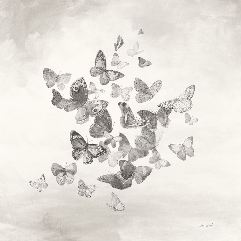 Beautiful Butterflies BW art print by Danhui Nai for $57.95 CAD