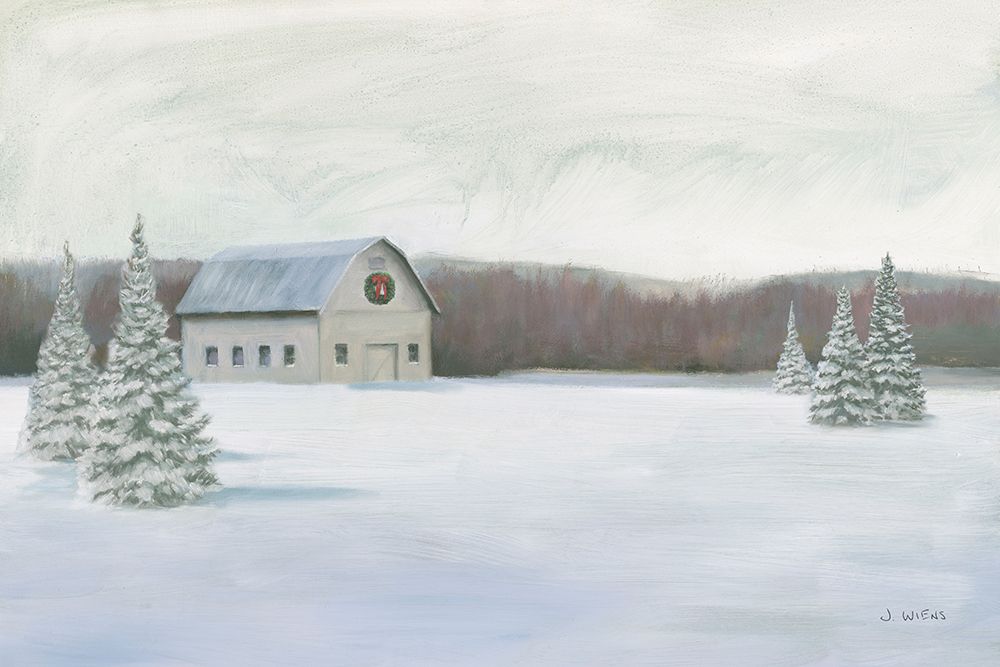 Holiday Winter Barn art print by James Wiens for $57.95 CAD
