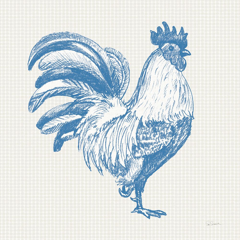 Cottage Rooster I art print by Sue Schlabach for $57.95 CAD