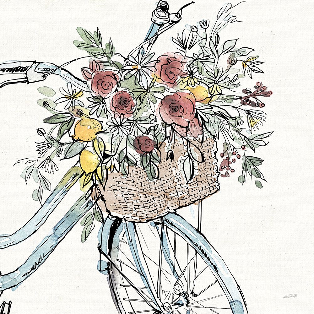 Farmhouse Flea Market Bike I art print by Anne Tavoletti for $57.95 CAD