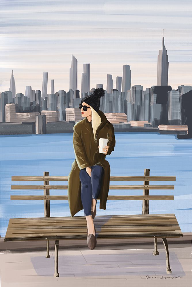 Girl in New York art print by Omar Escalante for $57.95 CAD