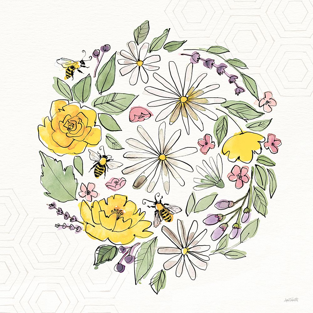 Honeybee Blossoms X No Words art print by Anne Tavoletti for $57.95 CAD