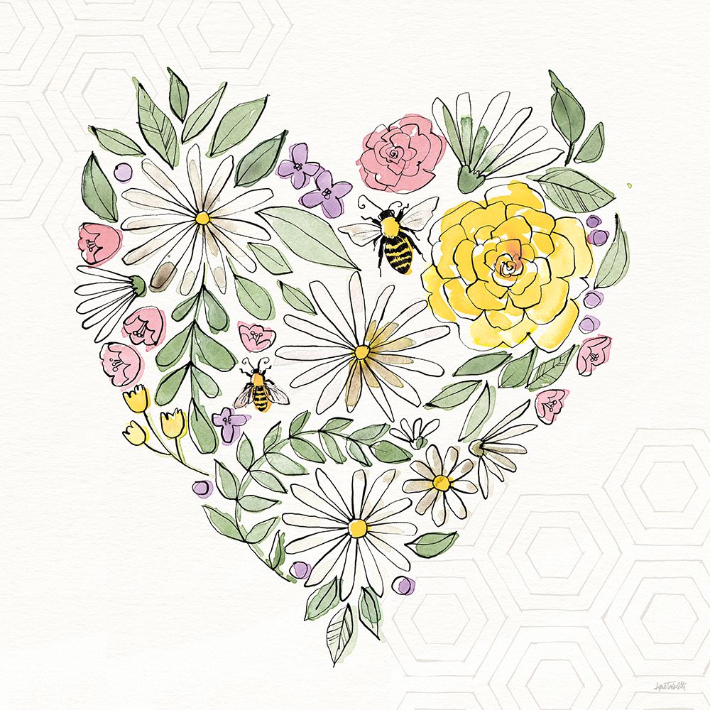 Honeybee Blossoms XI No Words art print by Anne Tavoletti for $57.95 CAD
