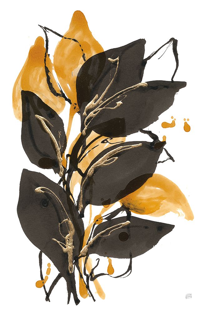 Amber Black and Gold I art print by Chris Paschke for $57.95 CAD