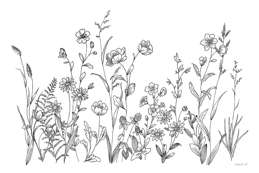 Black and White Garden art print by Danhui Nai for $57.95 CAD