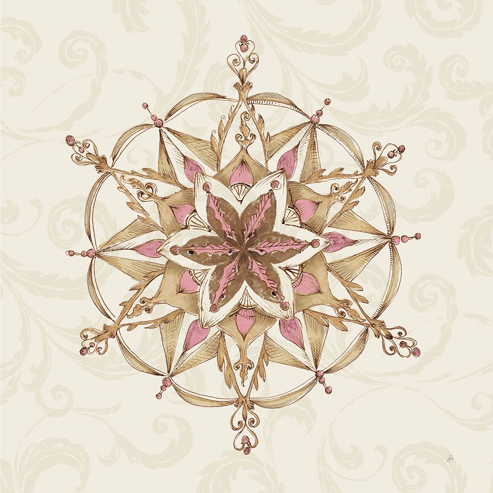 Elegant Season Snowflake II Pink art print by Daphne Brissonnet for $57.95 CAD