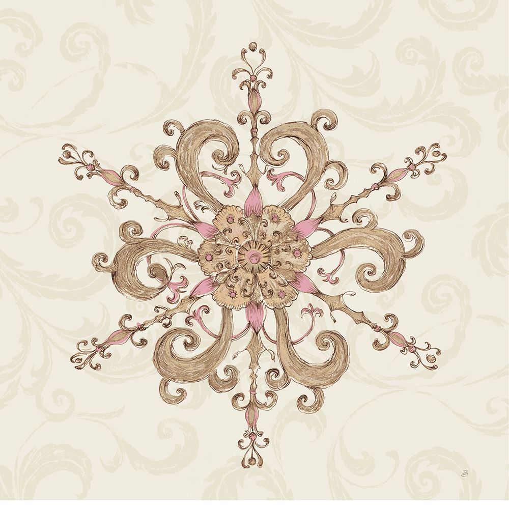 Elegant Season Snowflake IV Pink art print by Daphne Brissonnet for $57.95 CAD