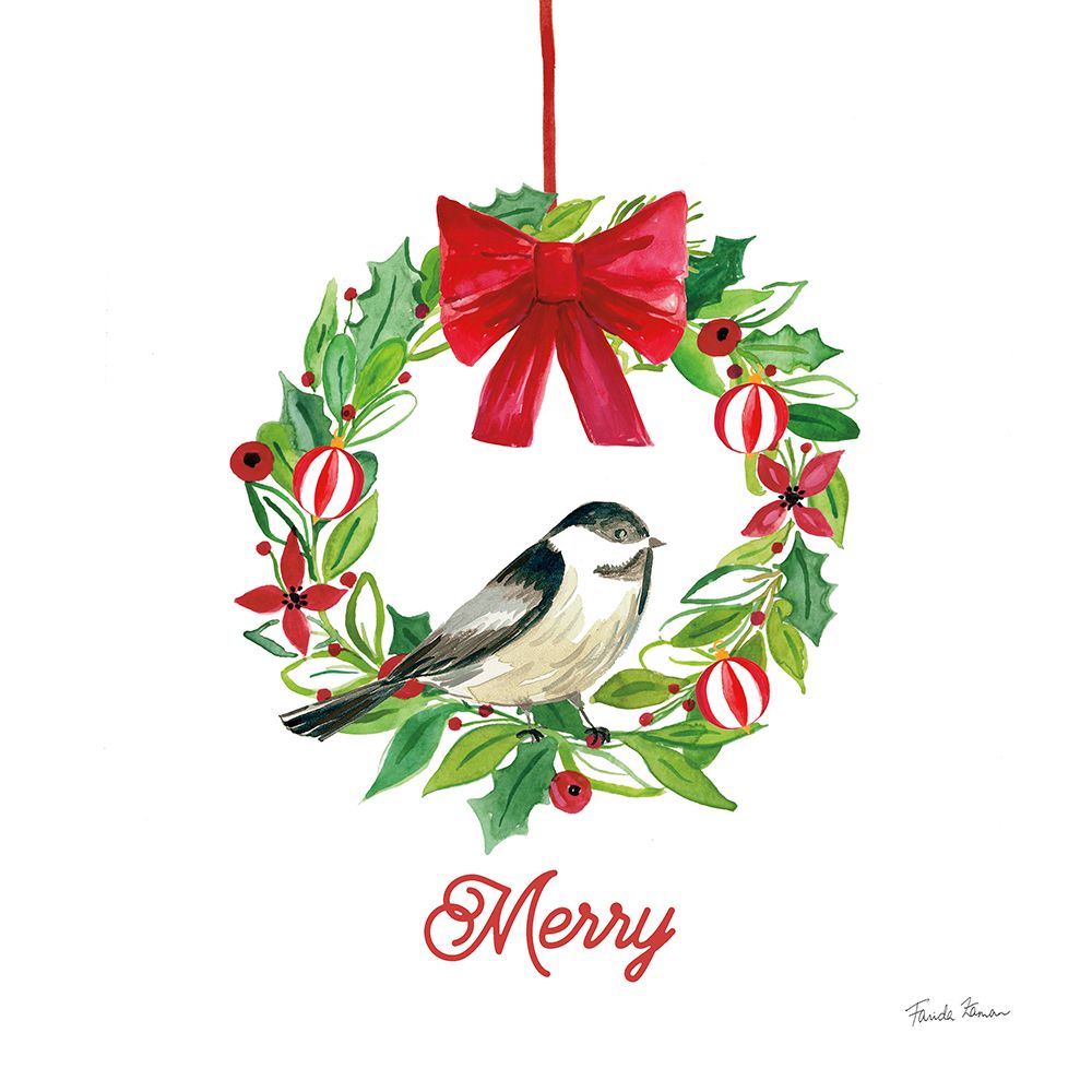 Holiday Wreath art print by Farida Zaman for $57.95 CAD