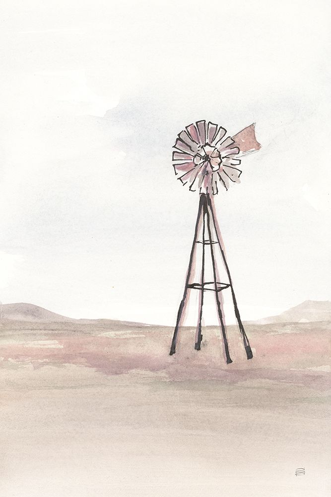 Windmill Landscape IV art print by Chris Paschke for $57.95 CAD