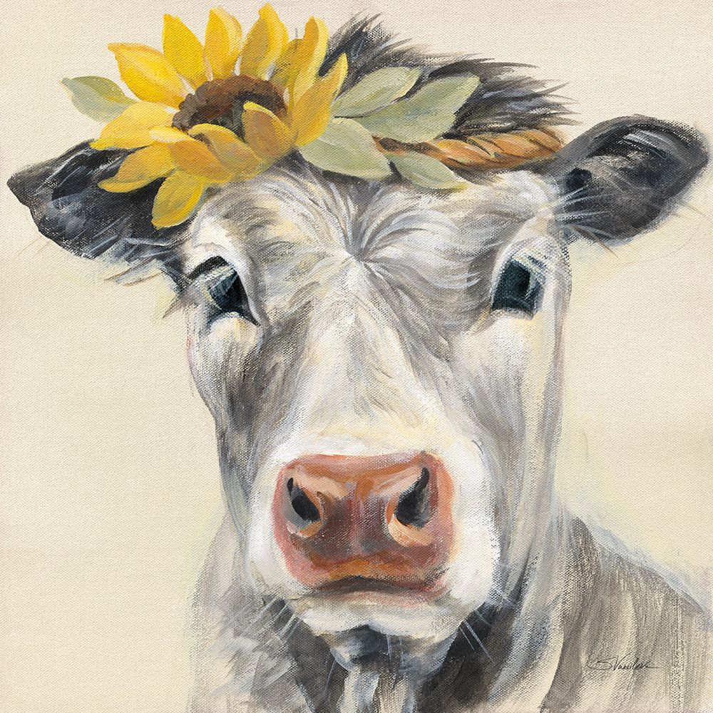 Pretty Cow art print by Silvia Vassileva for $57.95 CAD