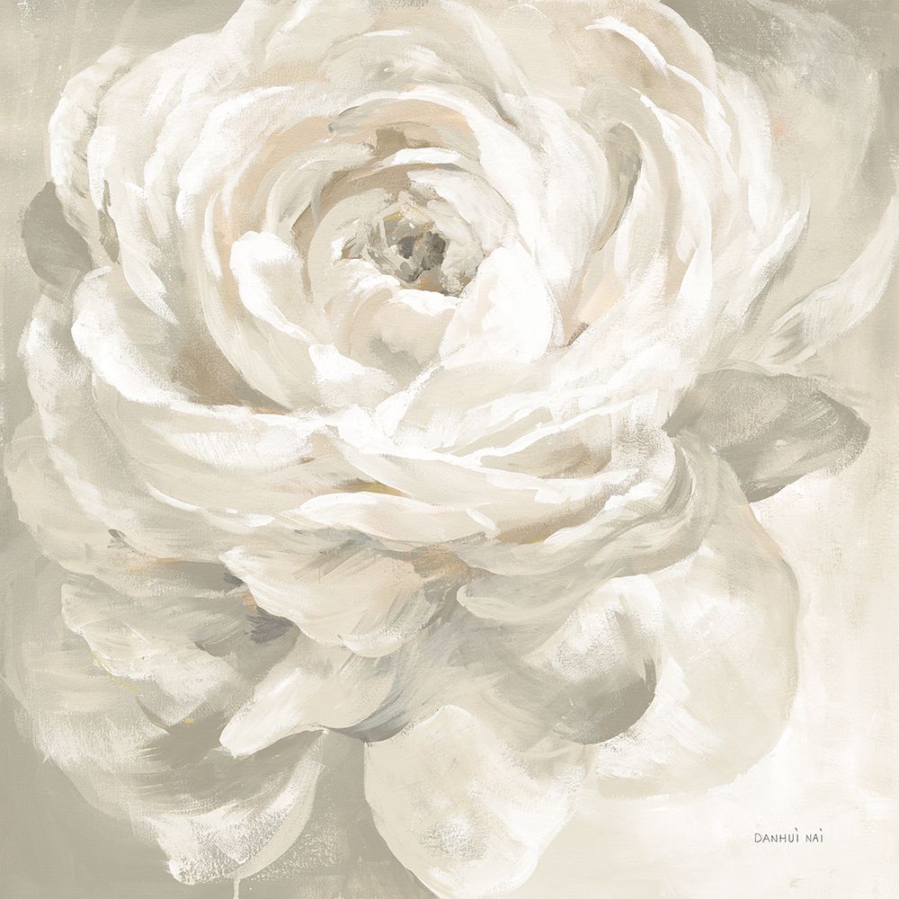 White Rose Gray art print by Danhui Nai for $57.95 CAD