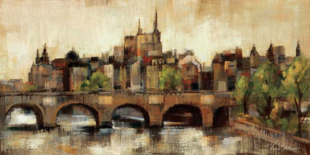 Paris Bridge II Spice art print by Silvia Vassileva for $57.95 CAD