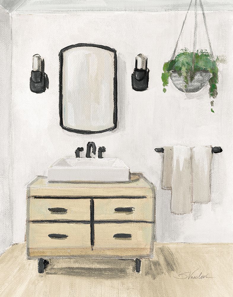 Attic Bathroom I Blonde Crop art print by Silvia Vassileva for $57.95 CAD