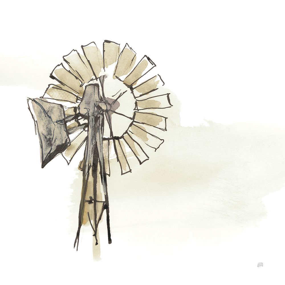 Windmill II Neutral art print by Chris Paschke for $57.95 CAD