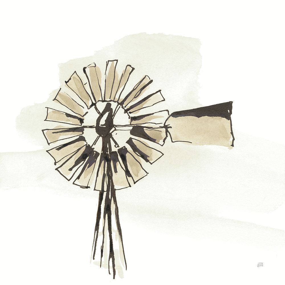 Windmill III Neutral art print by Chris Paschke for $57.95 CAD