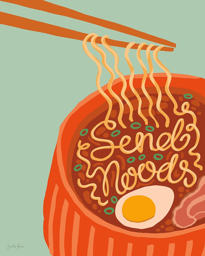 Send Noods I art print by Janelle Penner for $57.95 CAD