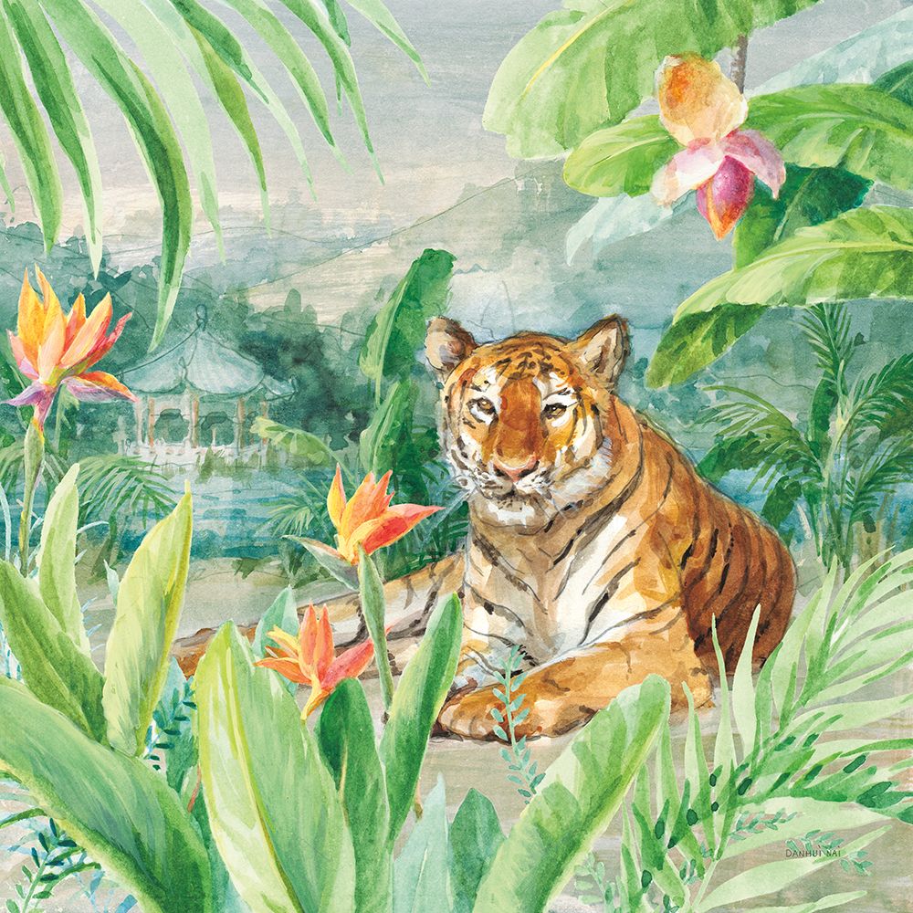 Lounging Tiger art print by Danhui Nai for $57.95 CAD