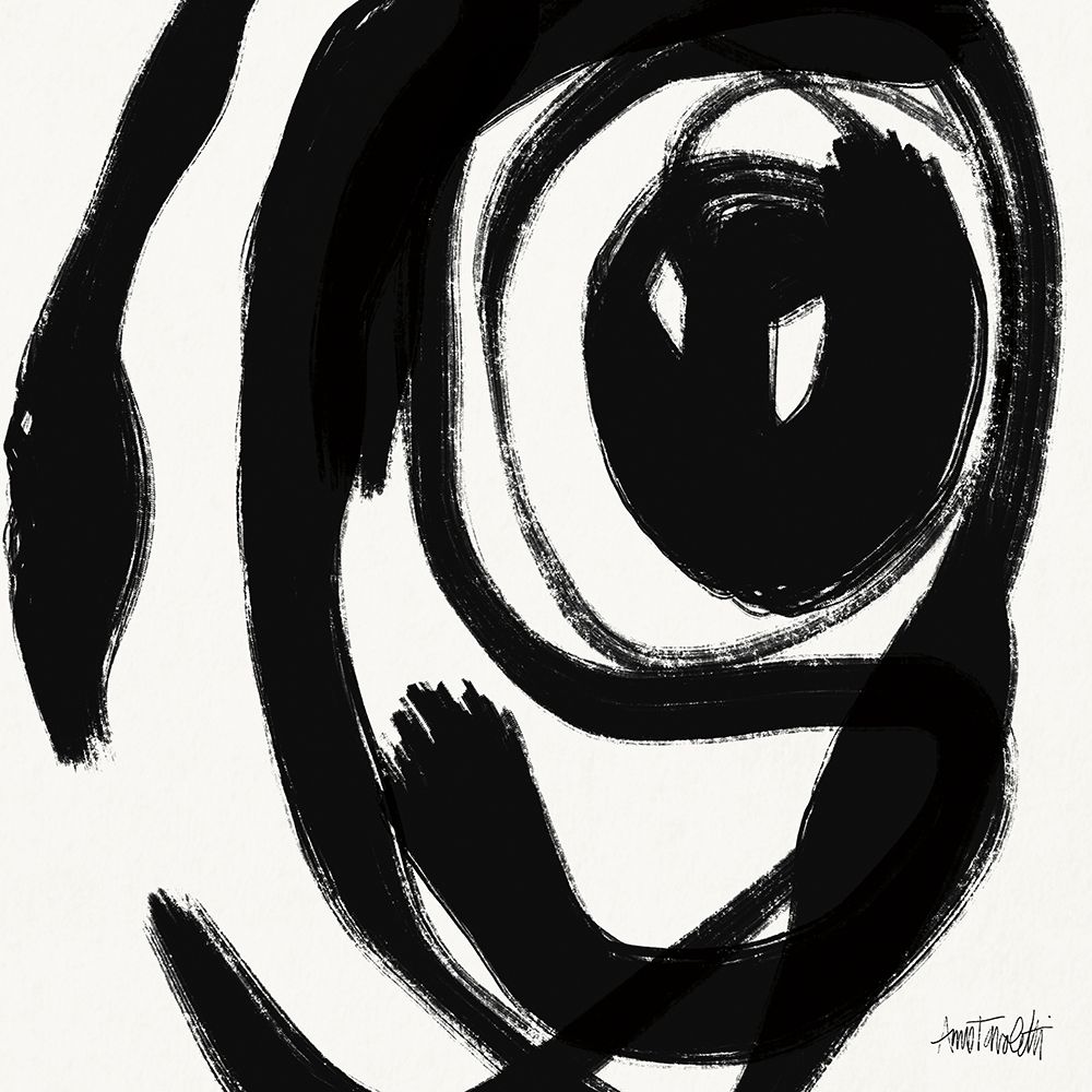 Black and White Abstract I art print by Anne Tavoletti for $57.95 CAD